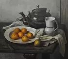 Lg. Still Life Painting by Henk Bos