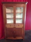 6 Pane Glass Cherry Corner Cupboard