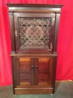 Leaded Glass Barber's Cabinet