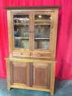 Primitive Cherry Stepback Cupboard