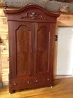 Large Victorian Flame Mahogany Wardrobe