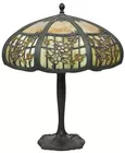 Antq. Slag Glass Panel Lamp