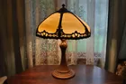 Slag Glass Table Lamp