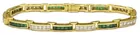 14K Diamond & Emerald Bracelet