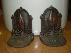 Deco Peacock Bookends