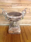 Large Victorian Cast Iron Garden Urn