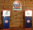 2 Gulf 1960's/70's Gas Pumps - Restored