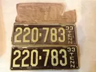 1933 Tennessee License Plates