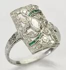 Antq. Platinum & Diamond Ring