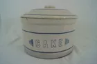 Cake  Stoneware Crock w/ Cracked Lid