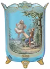 Moser Hand-Painted Glass Vase