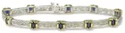 14K Sapphire & Diamond Bracelet
