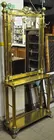 Antq. Brass Hall Stand w/Bevelled Mirror