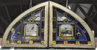 Arched Stained Glass with Bird Designs
