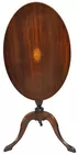 Pr. of Inlaid Oval Flip-top Tables
