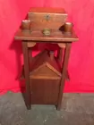 Copper Lined Oak Smoking Stand