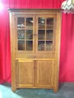 12 Pane Cherry Corner Cupboard