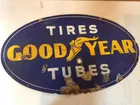 Double Sided Porcelain Goodyear Sign