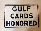 2-Sided Porcelain Gulf Credit Card Sign