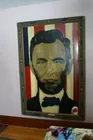 WPA oil on wood Painting of  Lincoln