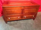 Primitive Blanket Chest w/Sheraton Legs
