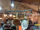 Hanging Pot Stand & Copper Pans