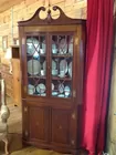 Mahogany Corner Cupboard w/Inlay Doors