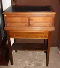 Antique store desk & stand