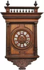 Victorian WALL CLOCK & Barometer, 2 pcs.