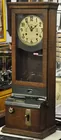 44-in. Tall Antq. Oak Time Clock