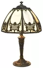 Antq. 8-Panel Slag Glass Lamp