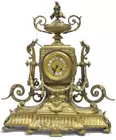Ornate Antq. Bronze French-style Clock