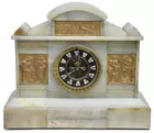 3-Pc. Ornate Antq. Onyx Clock Set 