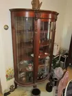 curved glass china hutch
