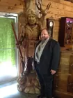 Large Hand Carved Mountain Man Statue