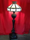 Monumental Slag Glass Floor Lamp