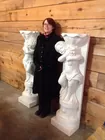 Carrara Marble Carved Pilasters
