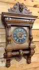 19th Century German Carved Oak Clock