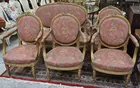 5-pc. Carved Louis XV-style Parlor Set