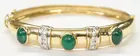 14K Diamond & Emerald Bracelet