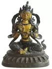 Polychrome Painted Bronze Statue