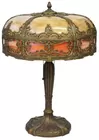Royal Art Glass Slag Panel Lamp