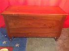 Primitive Walnut Blanket Chest w/Bunn Fe