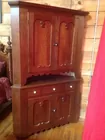 Walnut 2 Piece Corner Cupboard 