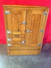 3 Door Oak Ice Box 