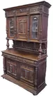 Ornately Carved Antique Hutch, 90-in. Tall