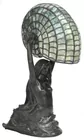 Tiffany Studios Bronze Mermaid w/Shell Lamp