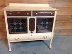 Leaded Glass Buffet w/Claw Feet