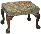 Clawfoot Ottoman w/Needelpoint Seat