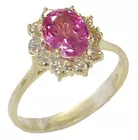 18K Ring w/2.03 ct. Pink Sapphire & Diamonds